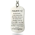 thumbnail image 3 of Women's Stainless Steel Psalm/Joshua Dog Tag Necklace by Shields of Strength, 3 of 4