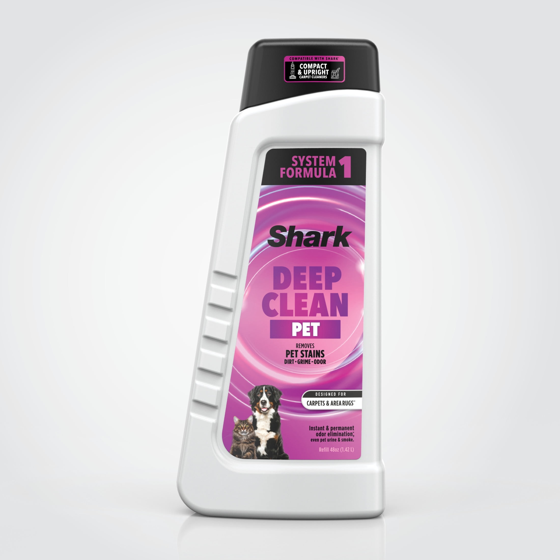 (4 pack) Shark Deep Clean Pet Formula 48 oz for Upright & Portable Carpet Cleaners