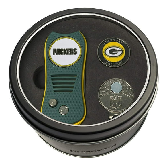 Team Golf 31057 Green Bay Packers Switchblade Cap Clip Ball Marker Golf Gift Set