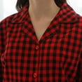 thumbnail image 4 of TMOYZQ Cotton Pajama Set for Women Soft Plaid Long Sleeve Flannel Pajamas Set Button Down Sleepwear Pj Set 2 Piece Lounge Set with Pockets, 4 of 9