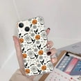 thumbnail image 2 of Halloween Pumpkin Case Compatible with iPhone 14,Aesthetic Art Design TPU Bumper Cover Case, 2 of 5