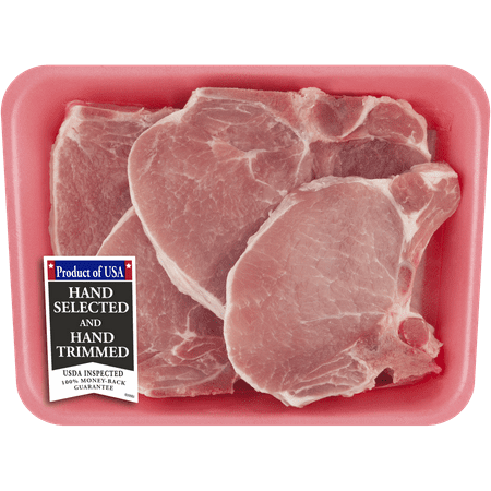 Walmart Grocery Pork Center Cut Loin Chops Bone In 1 6 2 6 Lb