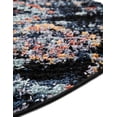 thumbnail image 4 of Unique Loom Morocco Collection Area Rug - Mediterranean (7' Round Navy Blue/Black), 4 of 7