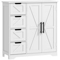 thumbnail image 1 of HOMCOM Bathroom Floor Cabinet, Farmhouse Storage Cabinet with Doors, White, 1 of 10