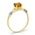 thumbnail image 2 of Galaxy Gold 14K Yellow Gold Natural Diamonds and Citrine Ring - November Birthstone - Warmth & Prosperity - Sizes 5.5 to 11 - Fine Jewelry for Women, 2 of 2