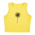 thumbnail image 3 of Gibobby Set Pants y Sudadera Mujer Conjunto de ropa deportiva de 3 piezas con sudadera con capucha y estampado de diente de león para mujer(Amarillo,G), 3 of 5
