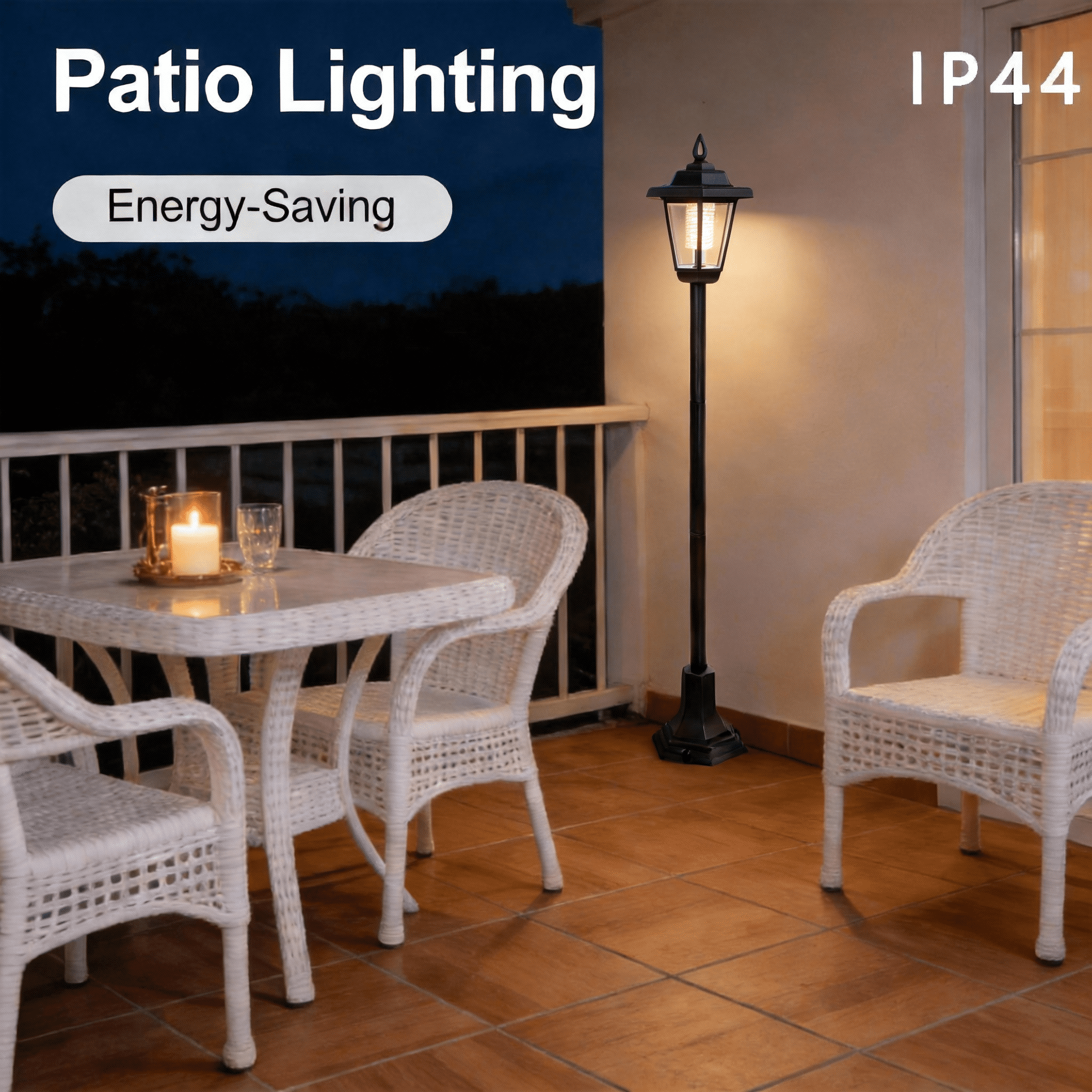 DJGIFI Solar Garden Pathway Driveway Light Vintage Adjustable Height Auto on/off Warm White LED