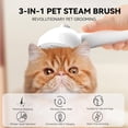 thumbnail image 2 of Cat Steam Brush for Shedding 4 in 1 Orange Pet Grooming Brush with Spray,Hair Removal,Massage & Cleaning Anti-Static Defur Comb for Long & Short Haired Cats and Dogs, 2 of 5