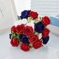 thumbnail image 6 of PEIBang Artificial Patriotic Flowers 4th of July Decorations,Red White and Blue Fake Floral Bouquet for 250th Anniversary Memorial Day Independence Day Home Wedding Party Decor, 6 of 7