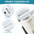 thumbnail image 3 of Yayeee 40oz Double-Wall Insulated Stainless Steel Tumbler with Handle Bottle, Cute Cartoon Cats, 3 of 8