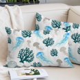 thumbnail image 2 of Jellyfish Coral Coastal Throw Pillow Covers, Nautical Summer Beach Ocean Sea Soft Breathable Pillow Cases with Invisible Zipper for Sleeping, Small Pillowcases for Couch Bed Sofa Chair 16x24 Inches, 2 of 9