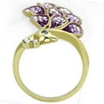 thumbnail image 3 of Womens Gold Purple Dove Ring 316L Stainless Steel Anillo Color Oro Para Mujer Ninas Acero Inoxidable with Top Grade Crystal in Multi Color Magdalene, 3 of 4
