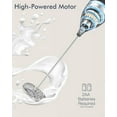 thumbnail image 4 of Milk Frother Handheld Battery, Electric Foam Maker Frother Wand, Drink Mixer with Stainless Steel Whisk for Coffee, Matcha, Lattes, Cappuccino Black, 4 of 7