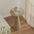 thumbnail image 4 of COZAYH Small Pedestal End Table Round Farmhouse Martini Table Wood Plant Stand Rustic Drink Table for Small Space Living Room, Natural Wood, 4 of 7