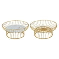 thumbnail image 1 of 2 elegantes cestas de fruta de metal para pan, fruteros redondos para armario de cocina 30cmVidrio 30cm, 1 of 9