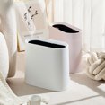 thumbnail image 2 of Shengyu ABS Space-saving Crevice Trash Can For Bathroom Kitchen Trash Can Kitchen Wastebasket Garbage Bin milky white, 2 of 6