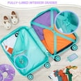 thumbnail image 5 of Kids Caary on Luggage Sets with Wheels Travel Suitcases for Girls with Travel Pillow School Backpack 6-12 Years Old 16 Inch Purple Cat, 5 of 7