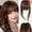 Red, variant on Women's Fake Bangs Hair Clip - Naturally Curved Fluffy Hair Piece with Sideburns for Effortless Style