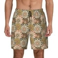 thumbnail image 3 of Uemuo Mandala Pattern Mens Swim Trunks Quick Dry Board Shorts with Mesh Lining, Stretch Beach Shorts Quick Dry No-Chafing Board Shorts-, 3 of 9