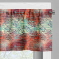 thumbnail image 5 of Ambesonne Ethnic Valance & Curtain, Grunge Paisley, 55"x30", Turquoise Orange Black, 5 of 6