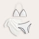 thumbnail image 2 of REDARER Girls' 3-Piece Bikini Swimsuit Set – Beach Vacation Swimsuit with Cover-Up for Hot Spring,Size 9-10 Years, 2 of 5