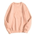 thumbnail image 3 of Basic Sweatshirts for Women 2025 Fall Winter Long Sleeve Crewneck Plain Athletic Sweatshirt Pullover Tops, 3 of 6
