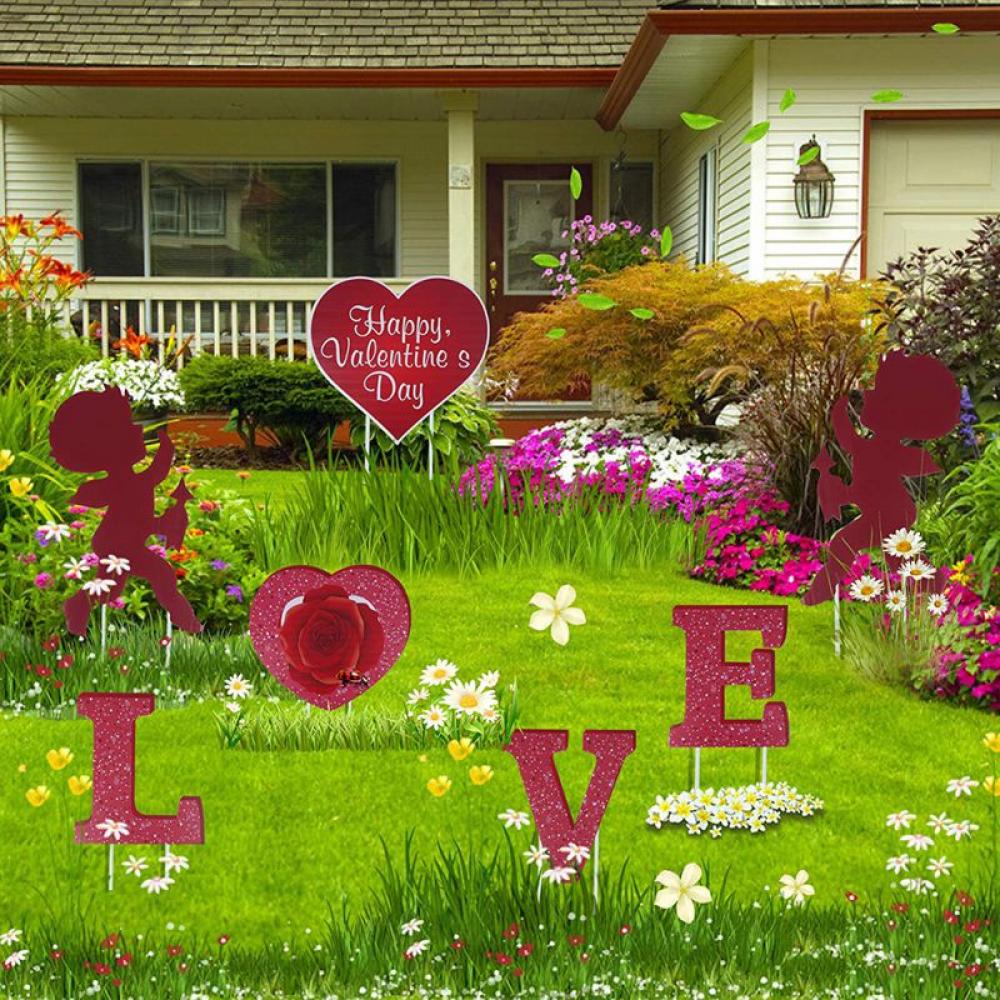 Valentine's Day Decorations Outdoor 7Pcs Large Valentines