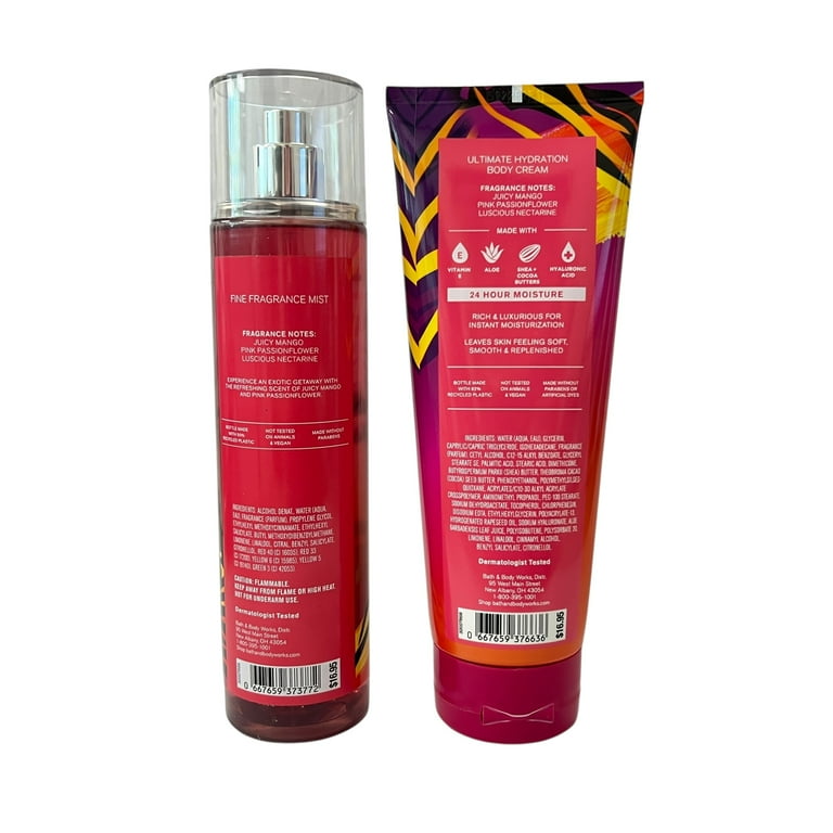 Bath & Body Works Bali Mango Mist & Body Cream Set - Walmart.com