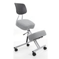 thumbnail image 4 of Furniture of America Popalo Metal Kneeling Chair with Wheels in Light Gray, 4 of 14