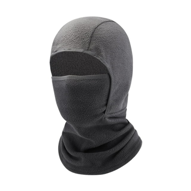 Pasamontañas de forro polar para niños, máscara facial completa, máscara de esquí, resistente al viento, cálida y cómoda. Gris oscuro