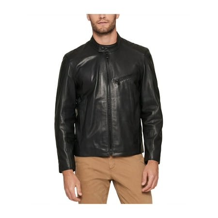 - Andrew Marc Mens Leather Motorcycle Jacket blk L