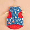 thumbnail image 2 of FOCUSNORM Christmas Pets Clothes Reindeer Pattern Thick Warm Zip Up Sleeveless Dogs Cats Coats for Daily Life Holiday, 2 of 6