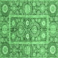 thumbnail image 1 of Ahgly Company Indoor Square Oriental Emerald Green Traditional Area Rugs, 8' Square, 1 of 4