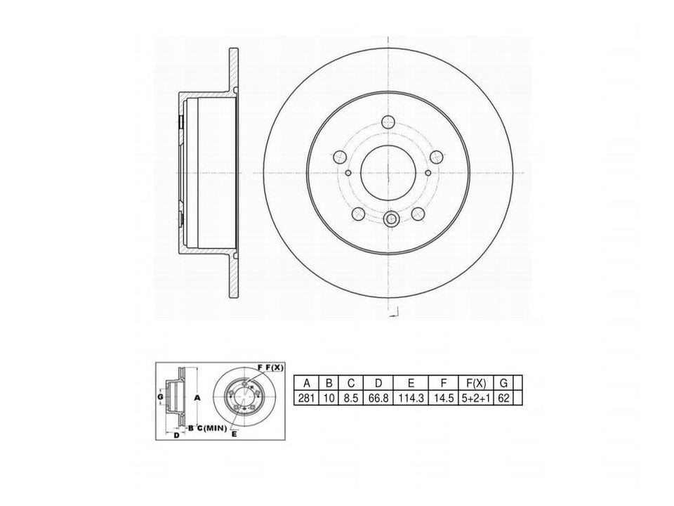 Ultra High Carbon 700 Brake Kits, Rear UHCK7185, Toyota Camry 2011-2007