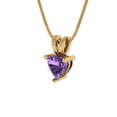 thumbnail image 2 of Clara Pucci 18K Yellow Solid Hypoallergenic Gold 0.5Ct Alexandrite Heart Cut Solitaire Designer Necklace Pendant For June, 2 of 7