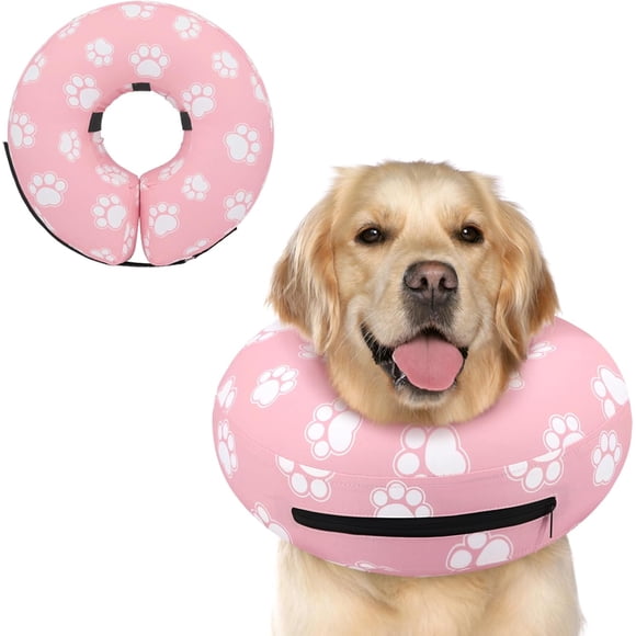 Supet Inflatable Dog Cone Collar Alternative After Surgery, Doggie Neck Donut Collar Recovery, Soft Dog Cone for Small Medium Large Dogs
