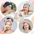 thumbnail image 5 of Spa headband for washing face and matching wrist strap, fuzzy skin care headband for teenagers and girls, soft facial makeup headband for children - set 4, 5 of 5