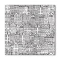 thumbnail image 1 of Amsterdam Bandana, Monochrome Hand Drawn, Unisex Head and Neck Tie, by Ambesonne, 1 of 2