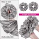 thumbnail image 2 of ZHAOCHENG Extensiones de cola de caballo onduladas y rizadas con moño desordenado, gruesas, 2 piezas, coleteros para mujeres y niñas, colores gris, marrón, plateado y blanco mezclados, 2 of 5