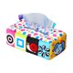 thumbnail image 1 of Caja de pañuelos de felpa suave, juguetes sensoriales de actividad, bufandas coloridas para bebés de 0 a 18 m Tmvgtek libre de BPA, 1 of 8