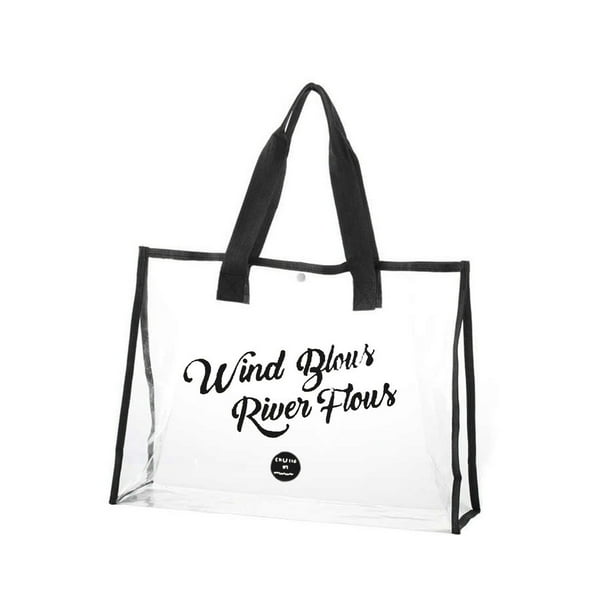 Bolsas de Playa para Mujeres Bolsa de Natación de Gran Capacidad, Bolsa de Almacenamiento de Mano Transparente Visible, Bolsa de Lavado de Pvc Espesada, Bolsa de Playa Portátil Bolsa de Playa Grande