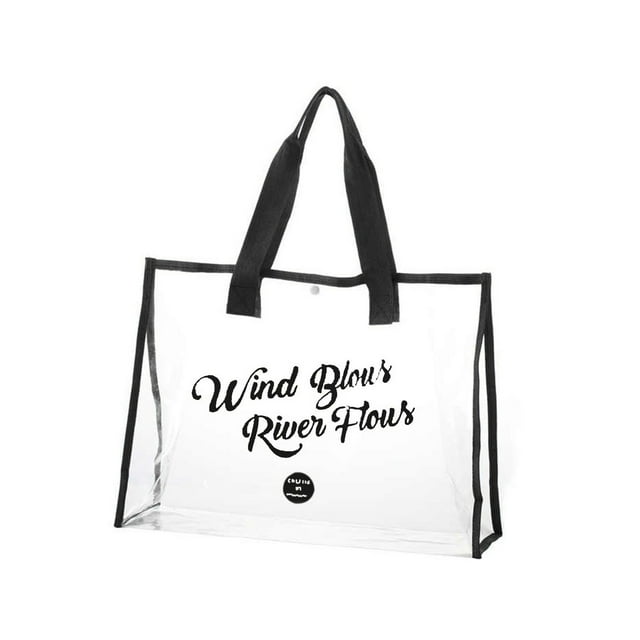 EGNMCR Large Capacity Swimming Bag Transparent Visible Handheld Storage Bag Thickened PVC Wash Bag Portable Beach Bag beach bages