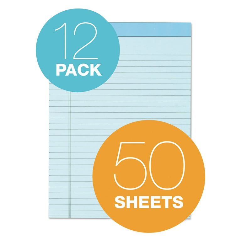 TOPS Prism Plus Colored Legal Pads, 8.5x11.75in, Blue, 50