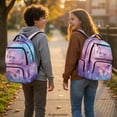 thumbnail image 3 of CHAQLIN Galaxy Print School Book Bag with Lightweight Waterproof School Bag, Multi-Pockets 17 Inch Kids Backpack for Camping Scuola, 3 of 9