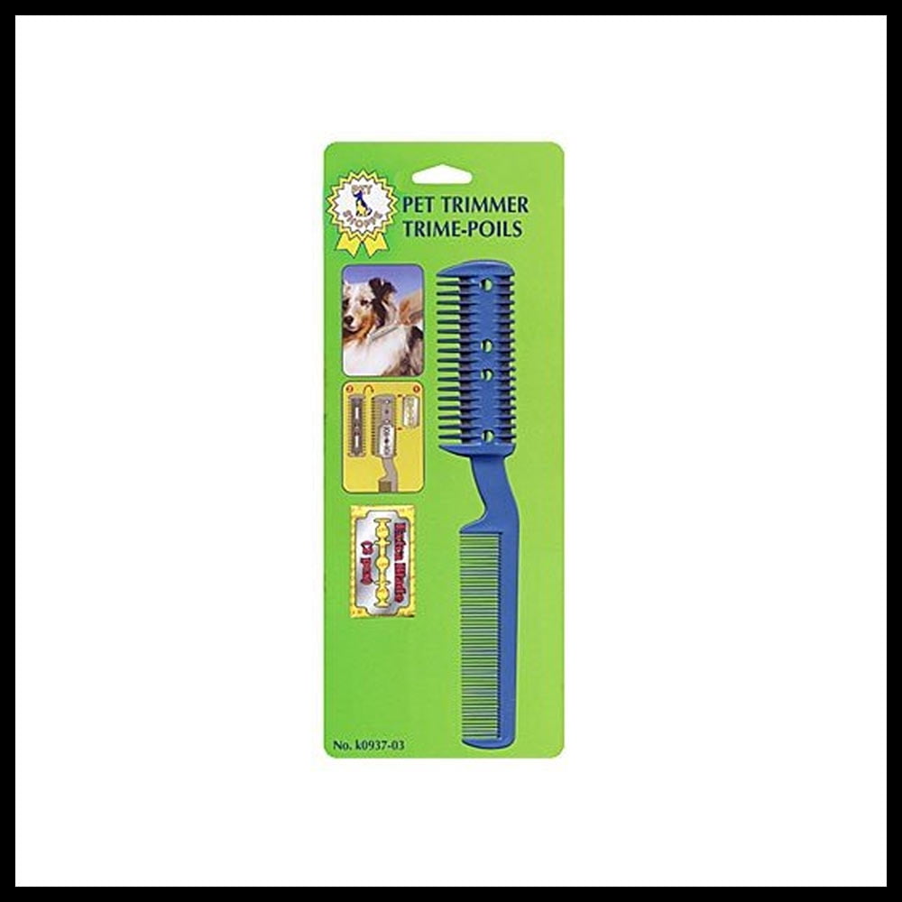 comb with razor for cutting dog hair