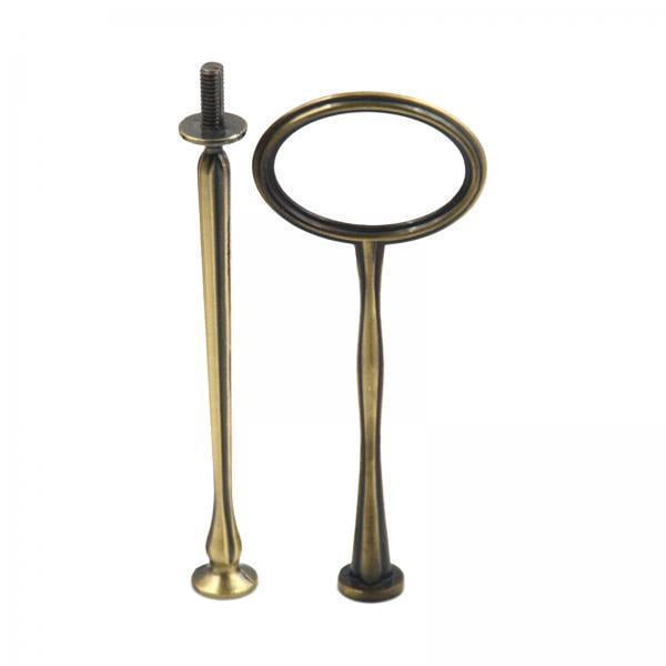 Luzkey 4xCake Plate Stand Handle 2 Tiers Cake Cupcake Tray Stand Handle for Daily Use Bronze