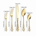 thumbnail image 3 of 20 Pcs Silverware Set  Including Fork Spoon and Knife Stainless Steel Flatware Set Vintage Cutlery Set Mirror Polished Utensil Set for Kitchen Dishwasher Safe Service for 4, 3 of 4