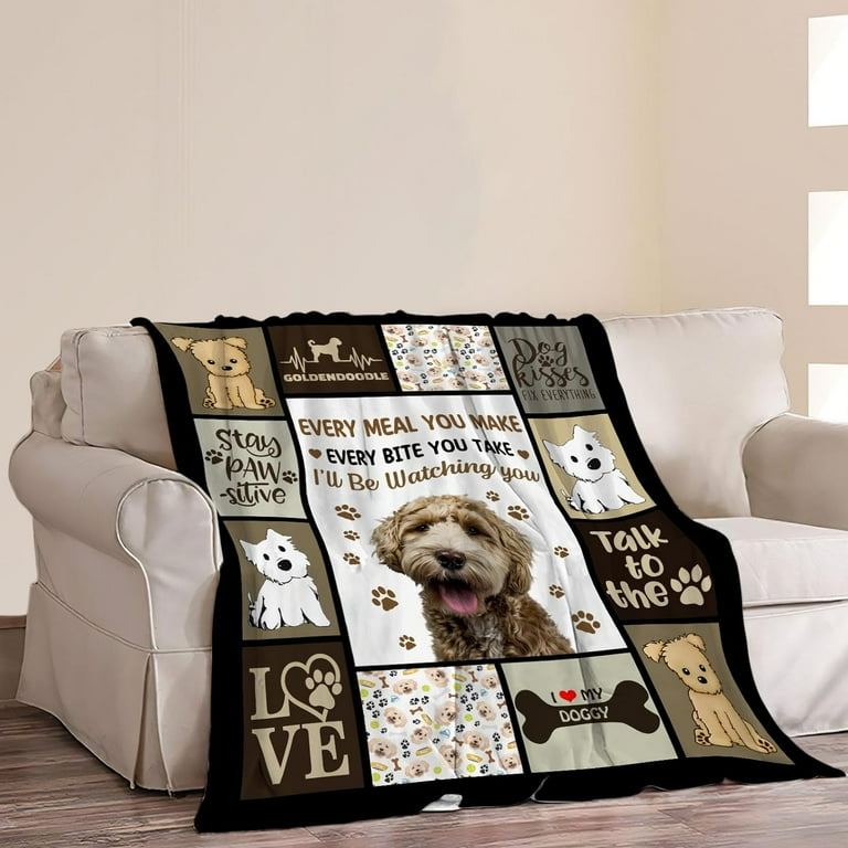 Goldendoodle Gifts Blanket Dog Throw Blankets Cozy Fleece Flannel Blanket Plush Lightweight Golden Doodle Gifts for Owner Girls Boys Teens Kids Men Women Adults for Couch Sofa Bed 50 X60 Walmart