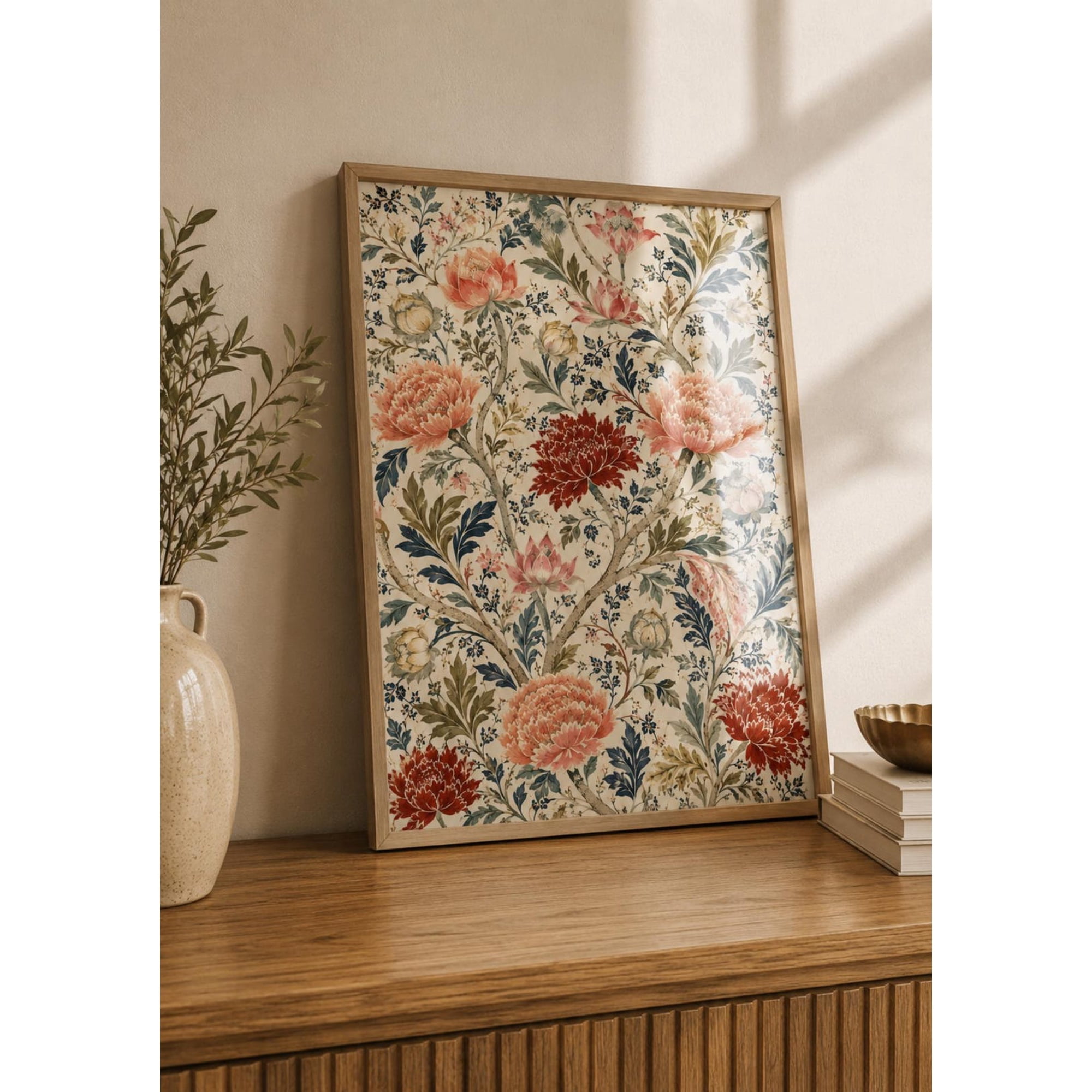 Vintage Botanical Floral Wall Art Print Antique Garden Flowers Poster Cottagecore Decor Romantic Nature Artwork French Country Style 716