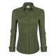 thumbnail image 1 of Camisas con botones para mujer, manga larga, silicona, verde oliva, 1 of 9